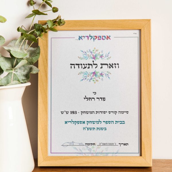 תעודת סיום לימודי משחק, אספקלריא